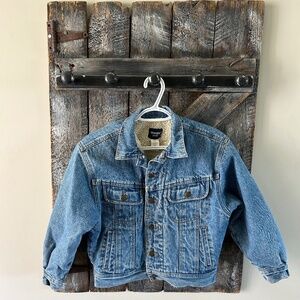 Youth Wrangler Sherpa Lined Jean Jacket w/Front & Side Pockets
